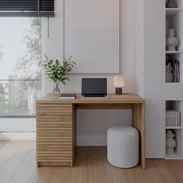 Psací stůl Bisett Barva korpusu: Dub - Artisan, Rozměry: 140 cm