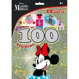 100 samolepek s omalovánkovými listy - Minnie (Defekt)
