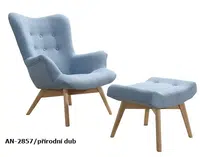 Křeslo Pik 2857 a podnožka Provedení: Křeslo + podnožka, Nožičky: Rustikál, látka: AN 2857