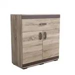 Komoda P25 100 cm Barva korpusu: Šedá, Lišta: Wenge, Barva dvířek: Lancelot