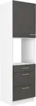 Vysoká skříňka pro vestavnou troubu Lara 60 DPS-210 3S 1F - Premium Box Barva korpusu: Bílá, Barva dvířek: Šedý lesk