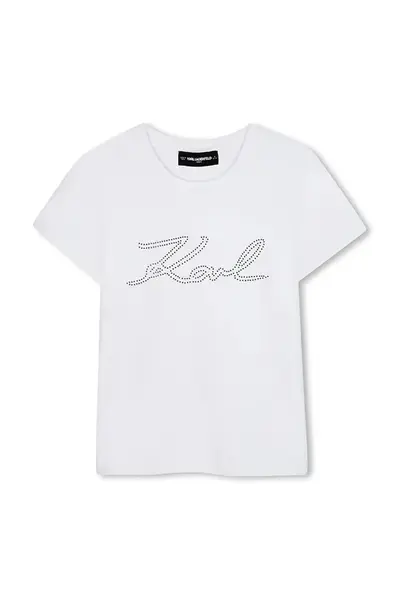 Dětské tričko Karl Lagerfeld bílá barva, Z30941