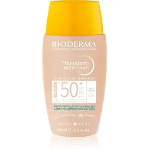 Bioderma Photoderm Nude Touch minerální opalovací fluid na obličej SPF 50+ odstín Very light 40 ml