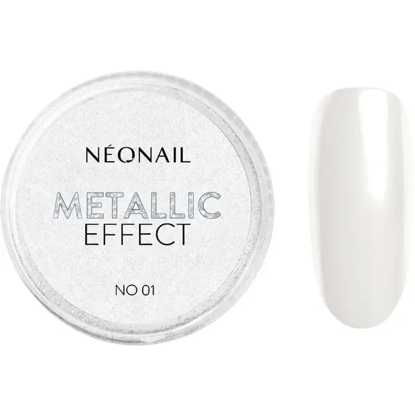NEONAIL Effect Metallic třpytivý prášek na nehty odstín 01 1 g