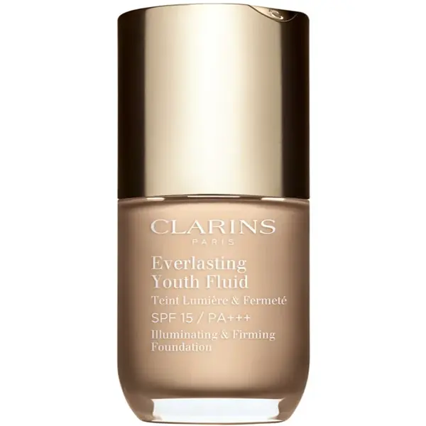 Clarins Everlasting Youth Fluid Foundation rozjasňující make-up SPF 15 odstín 105 Nude 30 ml
