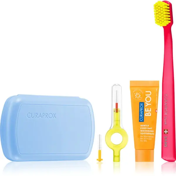 Curaprox Travel Set cestovní set na zuby, jazyk a dásně Blue