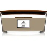 Woodwick Cashmere vonná svíčka s dřevěným knotem (hearthwick) 453,6 g