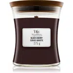 Woodwick Black Cherry vonná svíčka s dřevěným knotem 275 g