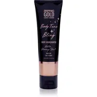 Dripping Gold Luxury Tanning Body Tune Bling krémový rozjasňovač na tělo a obličej 100 ml