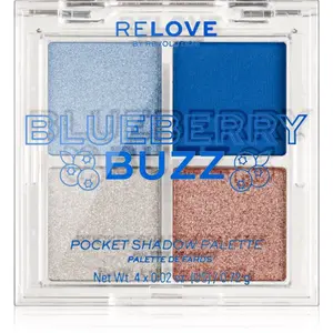 Revolution Relove Pocket Palette paletka očních stínů odstín Blueberry Buzz 4x0.72 g