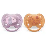 Philips Avent Ultrasoft SCF091/18 6-18 m dudlík Animal Girl 2 ks