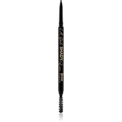 L.A. Girl Cosmetics Shady Slim automatická tužka na obočí s kartáčkem odstín Black 0.08 g
