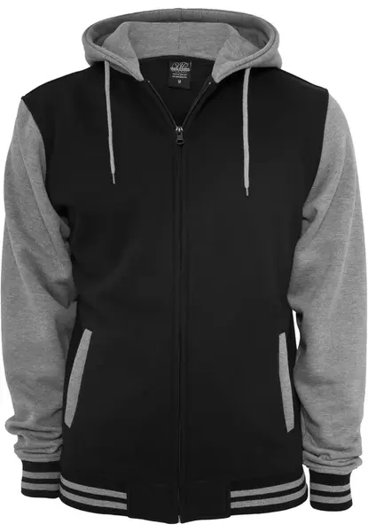 2barevná mikina na zip blk/grey