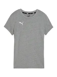PUMA Funkčné tričko 'TeamGOAL'  sivá / biela