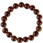 Bead bracelet on elastic band brown