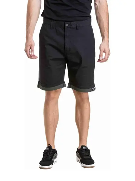 Meatfly pánské kraťasy Barry 2.0 Black / Army Green Ripstop | Černá | Velikost 34