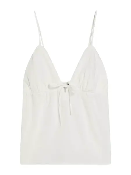 Bershka Top  šedobiela