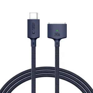 Tech-Protect MMC01 magnetický kábel na MacBook USB-C / MagSafe 3, 140W 2m, modrý