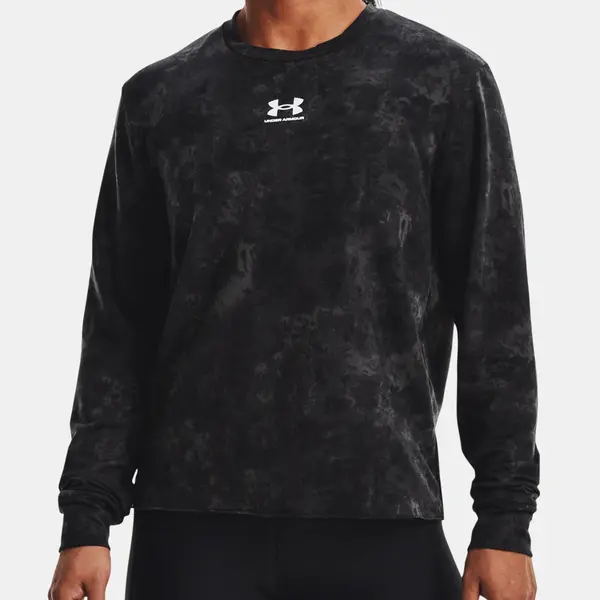 Under Armour Tričko Rival Terry Print Crew-BLK - Dámské