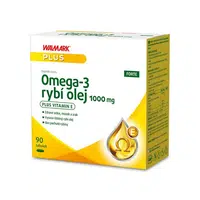 Walmark Omega-3 rybí olej FORTE 1000 mg, vysoký obsah EPA a DHA + vitamin E 90 tablet