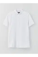 Pánská košile LC Waikiki Slim Fit s krátkým rukávem a vzorem Dobby