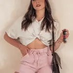 Růžové dámské šortky BEACH VIBE