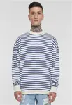 Men's Striped Crewneck Sweatshirt - White Sand/Blue