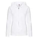 White hoodie zipped Fruit Of The loom