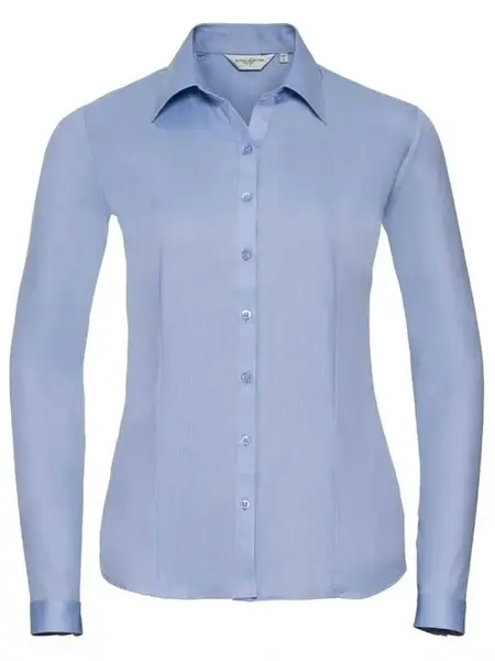 Women's Long Sleeve Shirt, Herringbone Shirt Russell