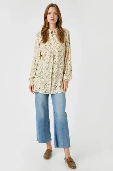 Dámská hnědá vzorovaná tunika Koton