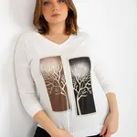 Dámská halenka plus size - ecru