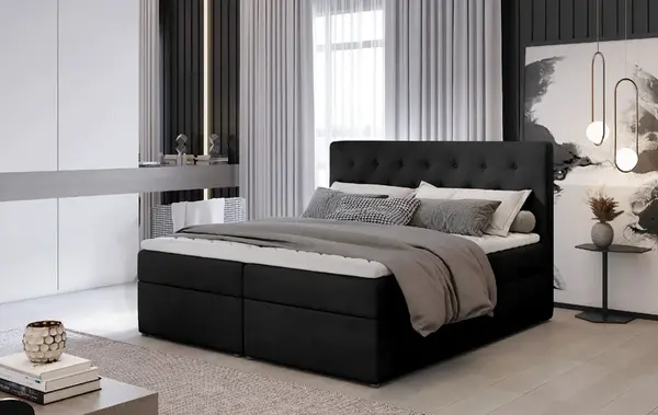 Boxspring Loree Rozměr: 140 x 200 cm, látka: Monolith 97