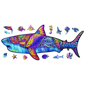 Drevené puzzle Shark/L H21844