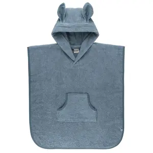 BIBS Kangaroo froté pončo z BIO bavlny - Petrol