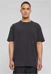 Love Yourself First Acid Washed Heavy Oversize Tee černé