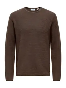 Only & Sons Sveter 'ERIC'  čokoládová