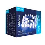 Modee Lighting LED vianočná reťaz 100 LED 10m studená biela bobule