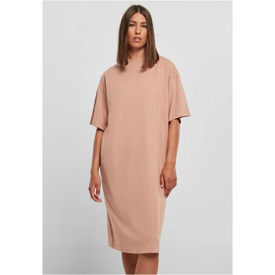 Dámské organické dlouhé oversized tričko jantarové barvy