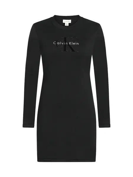 Calvin Klein Jeans Pletené šaty  čierna / biela