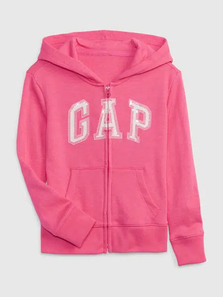GAP Dětská mikina logo french terry - Holky