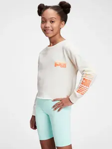 GAP Dětská mikina graphic boxy crew - Holky