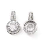 Brass Micro Pave Cubic Zirconia Pendants