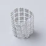 Plastic Rhinestone with Polyester Napkin Holder Adornment