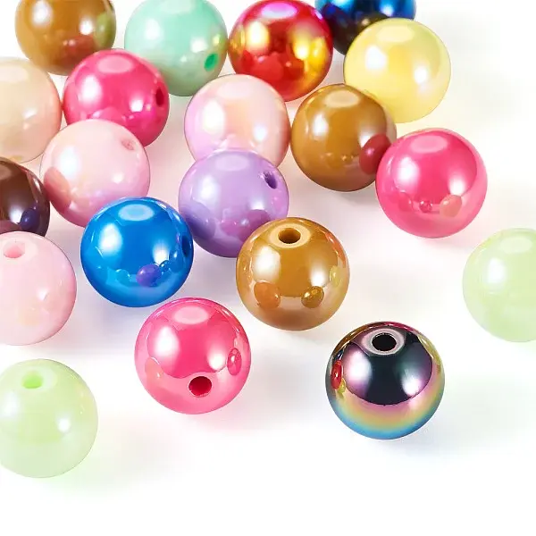 20Pcs Opaque Acrylic Beads