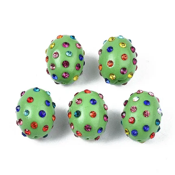 Polymer Clay Rhinestone Beads