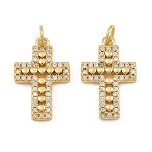 Brass Micro Pave Cubic Zirconia Pendants