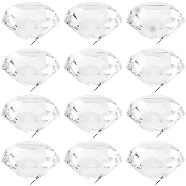 12Pcs Transparent K9 Glass Display Decorations