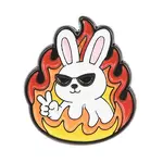 Flaming Animal Alloy Enamel Pins