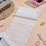1Yards Cotton Embroidered Wavy Edge Flower Pattern Trimming