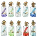 10Pcs Glass Wishing Bottle Pendant Decorations